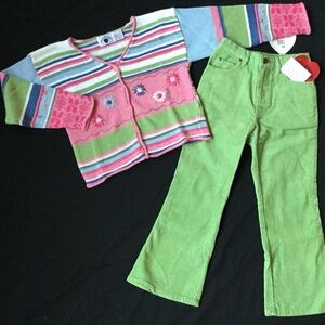 Vintage Hartstrings sweater and pants, NWT,size 6x.